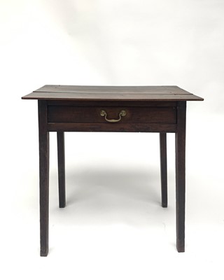 Lot 3229 - A George III oak side table, fitted a long...