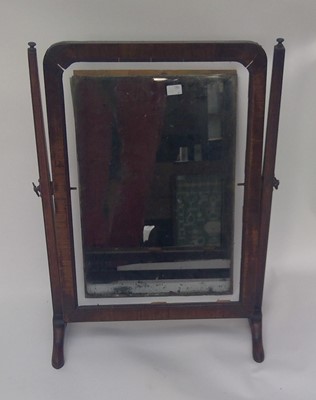 Lot 3085 - A Queen Anne style walnut wall mirror, with...