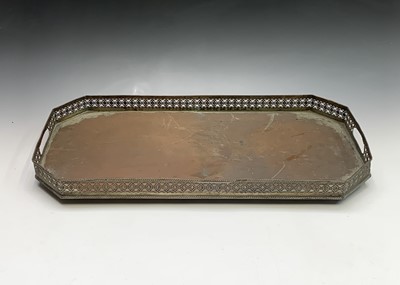 Lot 2203 - A Georgian style silver plate on copper tray,...