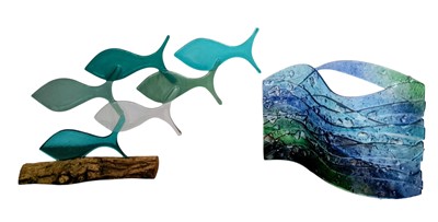 Lot 536 - Jo Downs - Art glass sculptures.
