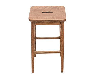 Lot 853 - A rare Edward VIII walnut and stained beech high stool.