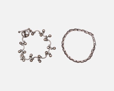 Lot 78 - Two 925 silver bracelets.