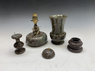 Lot 139 - A collection of Cornish serpentine comprising...