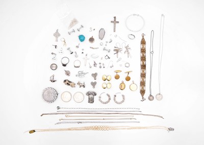 Lot 71 - A collection of costume jewellery, including a little silver.