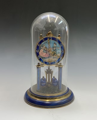 Lot 2905 - A Schatz torsion clock under glass dome....