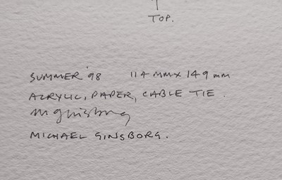 Lot 309 - Michael GINSBORG (1956)