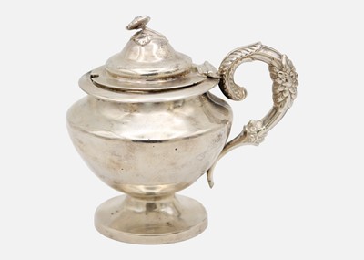 Lot 200 - A William IV silver mustard pot by Jonathan Hayne.