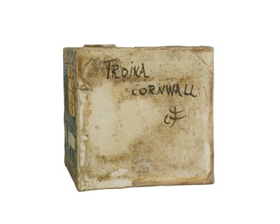 Lot 23 - A large Troika cube vase.