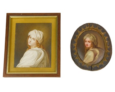 Lot 225 - A 19th century miniature portrait of Beatrice.
