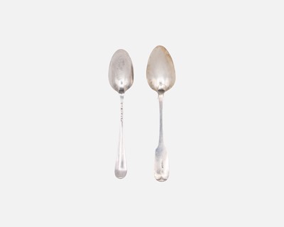Lot 188 - Two George III silver table spoons.