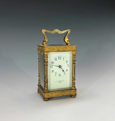 Lot 2906 - A late 19th century French gilt brass carriage...