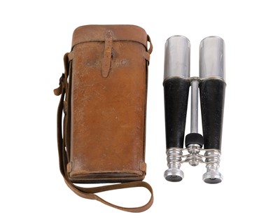 Lot 203 - A pair of Ross, London aluminium and leather marine binoculars.