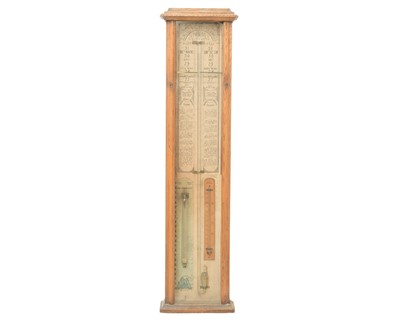 Lot 133 - An Admiral Fitzroy oak cased barometer.