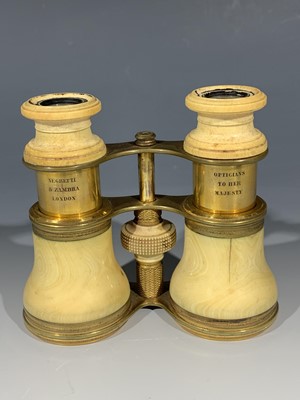 Lot 80 - A pair of Negretti & Zambra ivory and gilt...