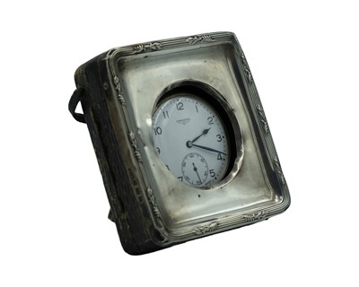 Lot 532 - LONGINES - A nickel cased keyless wind open face pocket watch.