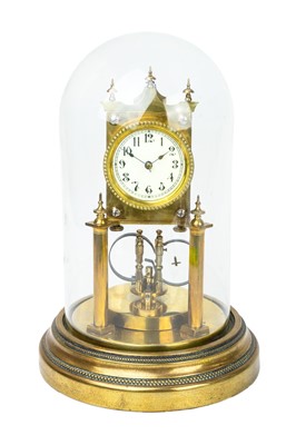Lot 763 - A German JUF 400 day small dial torsion clock.