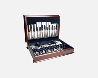 Lot 122 - A modern part canteen of Hanoverian-patterned silverware by Carr's of Sheffield Ltd.