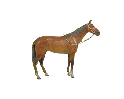 Lot 8 - An Austrian cold painted bronze figure of a horse.