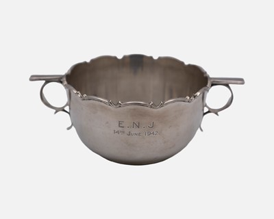 Lot 185 - A silver twin-handled bowl by James Dixon & Sons Ltd.