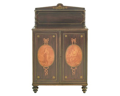 Lot 880 - A Regency faux rosewood chiffonier.