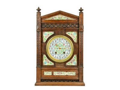 Lot 775 - An Aesthetic movement eight-day mantel clock.