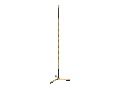 Lot 789 - A rope twist brass floor lamp.