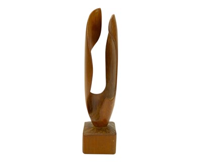 Lot 686 - An abstract wooden sculpture.