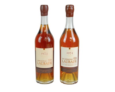 Lot 378 - Two cased bottles of Laubade Armagnac.