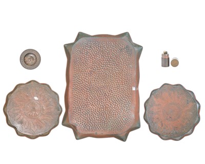 Lot 136 - An Arts and Crafts copper tray.