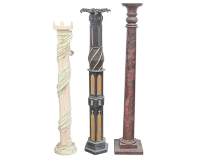 Lot 143 - Jasper Donald HAWKINS (1947) Three candle pillars.