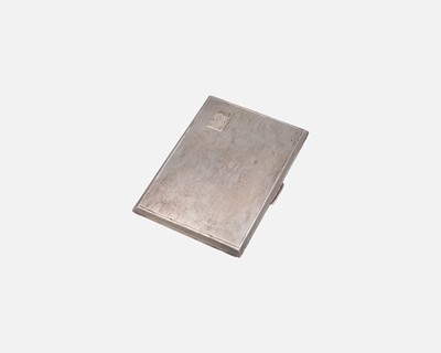 Lot 146 - A George VI silver cigarette case.
