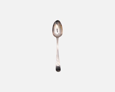 Lot 245 - A George III silver OE patterned tablespoon by Hester Bateman.