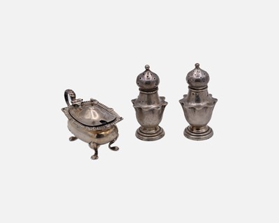 Lot 164 - A silver cruet collection.