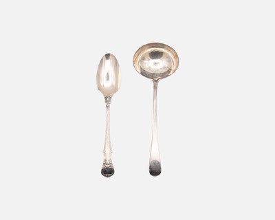 Lot 227 - A George III silver OE patterned ladle by William Eley I & William Fearn.