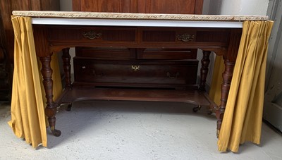 Lot 3208 - A late Victorian walnut washstand/dressing...