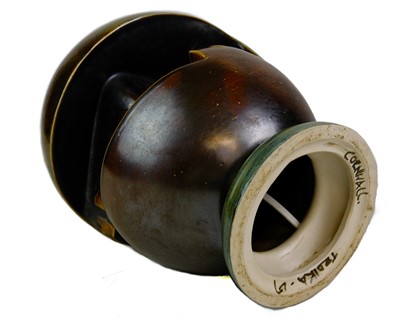 Lot 91 - An unusual Troika 'Helmet' shaped table lamp.