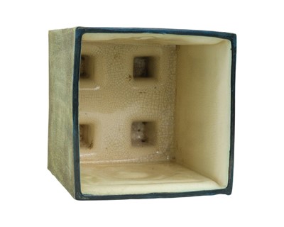 Lot 11 - A Troika Pottery cube vase.