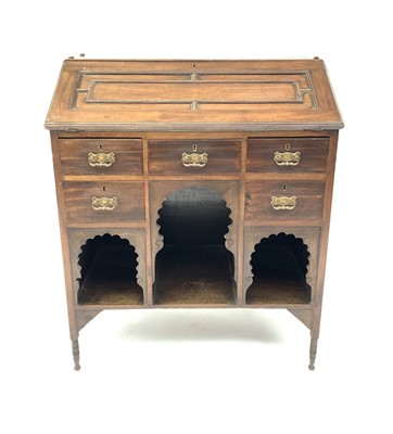 Lot 3106 - A Liberty & Co walnut 'Medina' writing bureau,...