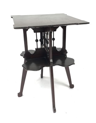 Lot 3080 - A Liberty & Co mahogany two tier occasional...
