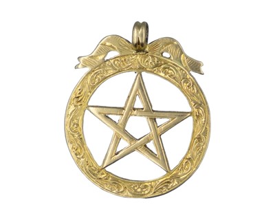 Lot 546 - A Victorian 18k hallmarked gold Masonic fob.