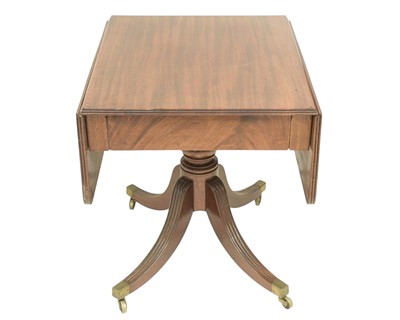 Lot 939 - A Regency mahogany twin flap centre table.