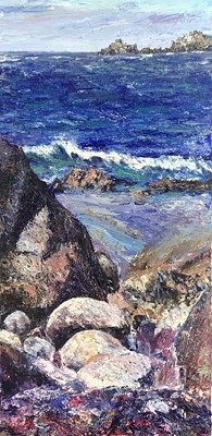 Lot 95 - Judith VINCENT Boulders at Cot Valley Oil on...