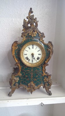 Lot 2909 - An Ansonia Louis XV style mantel clock, in...