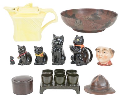 Lot 156 - Three pieces of Bakelite to include footed bowl.