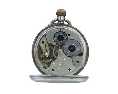 Lot 537 - J W BENSON - A .935 silver keyless wind open face Swiss lever pocket watch.