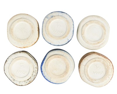 Lot 32 - Francesca Mascitti Lindh (1931), Arabia, six studio pottery spice jars