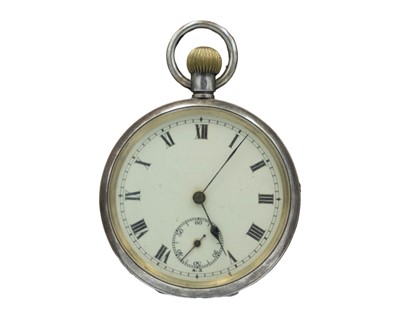 Lot 540 - LANCO - A silver-cased keyless wind open face Swiss lever pocket watch.