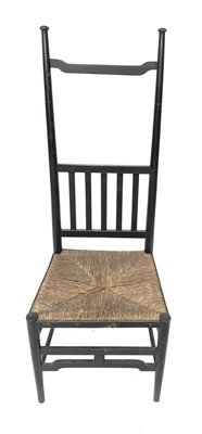 Lot 3141 - An Arts and Crafts ebonised side chair,...