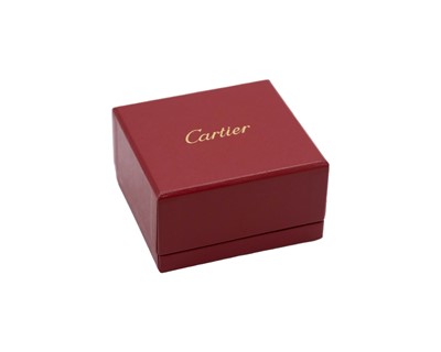 Lot 10 - CARTIER - A pair of 18k 'LOVE' hoop earrings, within original box.
