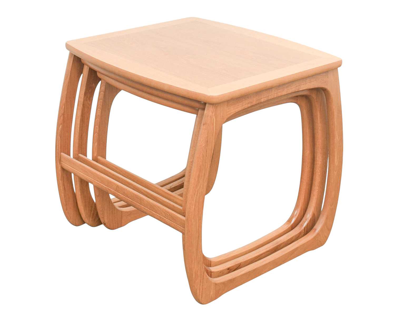 Lot 10 - A nest of three Nathan teak occasional tables.